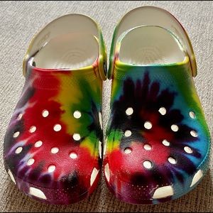 Kids’ tie dye Crocs size 1